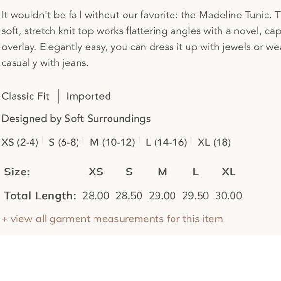 Soft Surroundings Madeline Tunic Legion Blue size XL - Picture 14 of 15